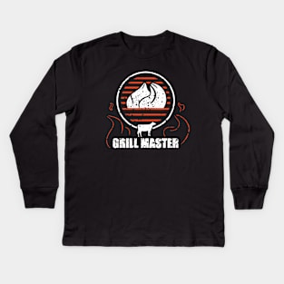 cool master of the grill father's day gift for grill lover Kids Long Sleeve T-Shirt